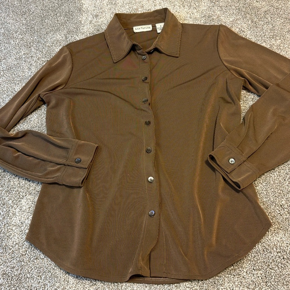 Rare Vintage Ann Taylor Textured Blouse